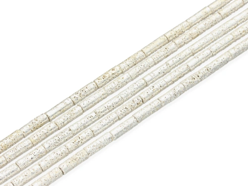 Hematyt rurka porowata ok.4x13mm kol.srebrny [~39cm]