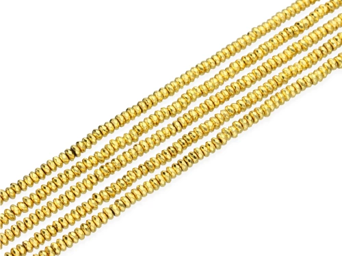 Hematyt oponka fasetowana ok.4x2mm kol.złoty [~39cm]