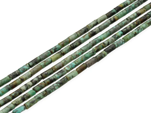 Turkus afrykański (jaspis) rurka ok.4x8,5mm [~39cm]