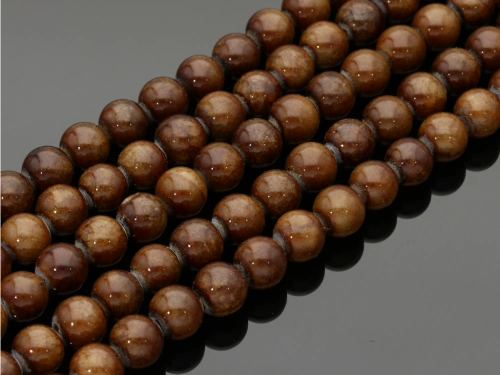 Jadeit Mi kol.orzechowy ok.8,7mm [~40cm]