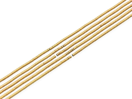 Hematyt plasterek ok.2x1mm złocony 24K [~40cm]
