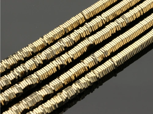Hematyt nakrętka ok.6x1mm kol.pirytowy [~19cm]