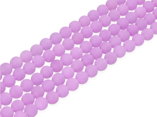 Jadeit kulka ok.8,3mm kol.lawendowy mat [~38cm]