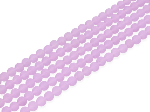 Jadeit kulka ok.6,5mm kol.lawendowy mat [~38cm]