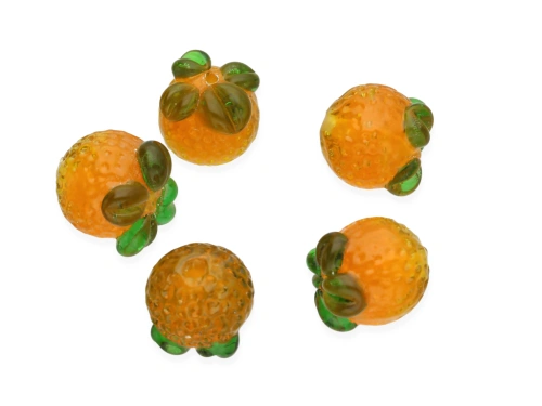 Jasna pomarańcza lampwork ok.14x14mm [1szt.]