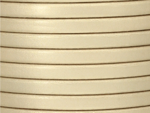 Rzemień naturalny płaski 5x1,8mm szampański [20cm]