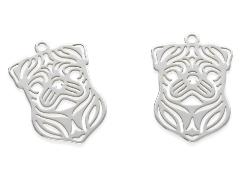 Zawieszka "mops" 20 x 13,5 mm AG-925 [1szt.]