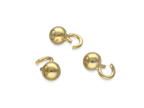 Zawieszka "kulka" 7,5 x 4 mm AG-925+Au [1szt.]