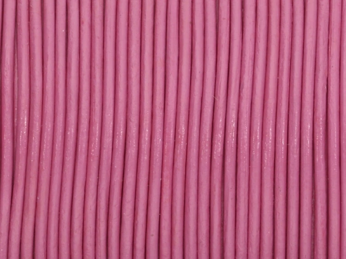 Rzemień naturalny okrągły róż przydymiony 1,5mm [1m]