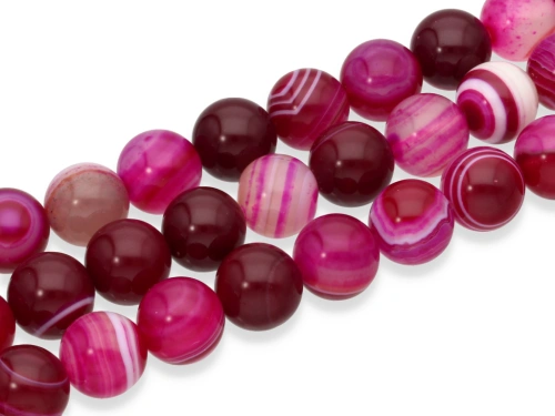 Agat pasiasty kulka ok.10,2mm [~38cm]