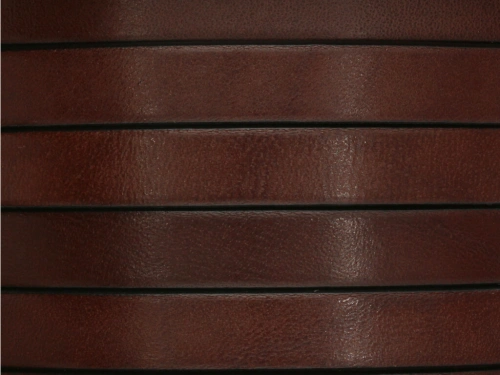 Rzemień naturalny płaski 10x1,8mm czekoladowy [20cm]