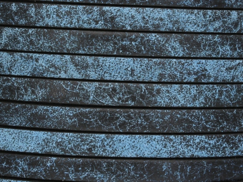 Rzemień naturalny płaski 5x1,8mm granatowy vintage [20cm]