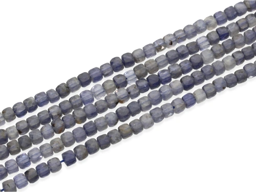 Iolit kostka fasetowana ok.4x4mm  [~19cm]