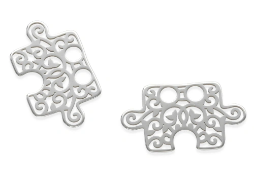 Zawieszka ażurowa "puzzel" 19 x 11 mm AG-925 [1szt.]