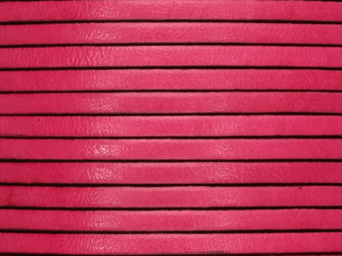 Rzemień naturalny płaski 3x1,8mm fuksja [20cm]