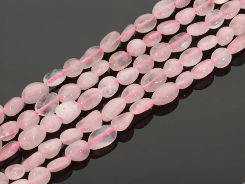 Kwarc różowy bryłka ok.4x6/6x8mm [~39cm]