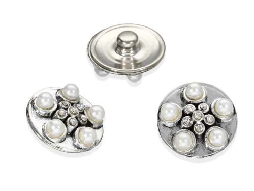 Napa ozdobna z perełkami i kryształkami 18mm [1szt.]