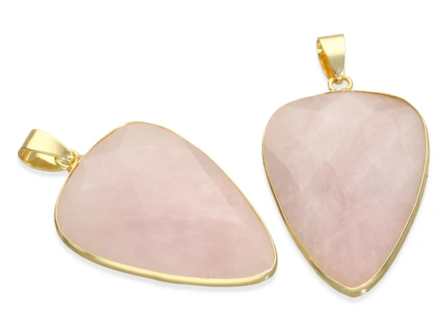 Kwarc różowy zawieszka ok.40x26mm [1szt.]