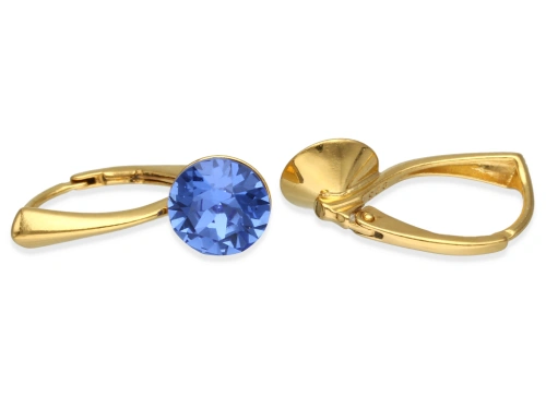 Bigle zamknięte pod chaton 8 mm AG-925+Au [para]