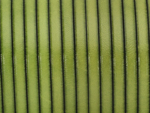 Rzemień naturalny płaski 5x2,2mm pistacjowy [20cm]