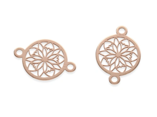 Łącznik ażurowy "rozeta" 14,5 x 10 mm AG-925 [1szt.]