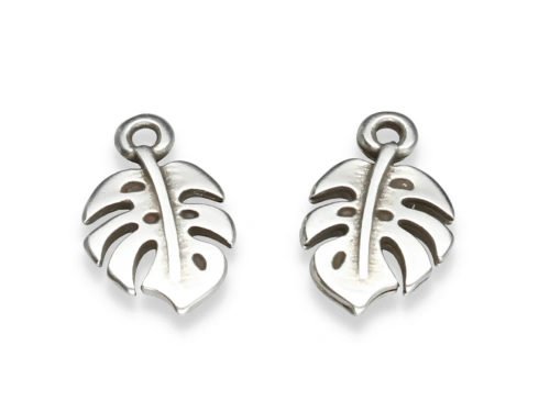 Zawieszka "liść monstery" 15 x 9 mm [1szt.]