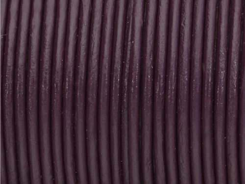 Rzemień naturalny okrągły ciemna lawenda 2mm [1m]