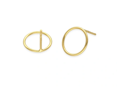 Sztyft "koło" 12,5/1 mm AG-925+Au [para]