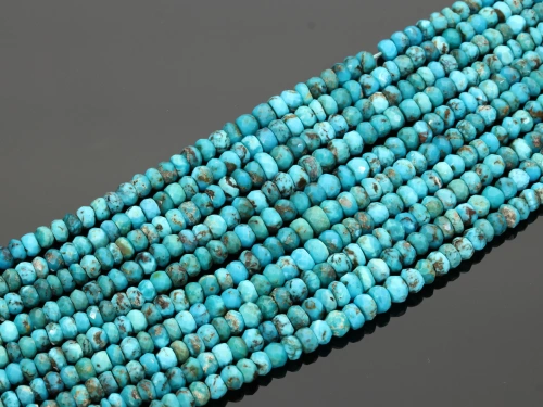 Turkus naturalny oponka fasetowana ok.4,5x3,5mm [~32,5cm]
