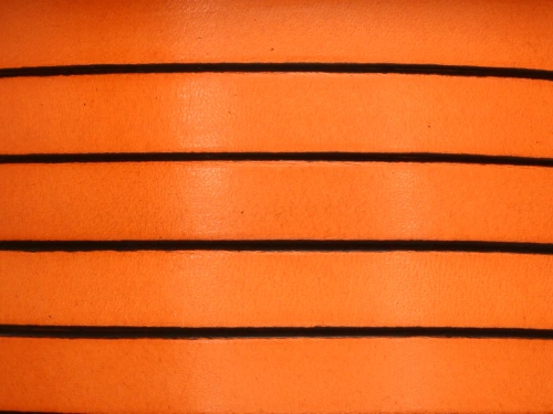 Rzemień naturalny płaski 10x1,8mm pomarańczowy [20cm]