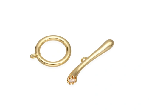 Zapięcie toggle z cyrkonią [1kpl.]