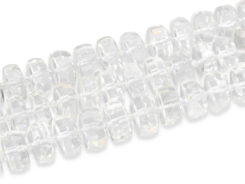 Kryształ górski oponka fasetowana ok.14x7,5mm [~19cm]  