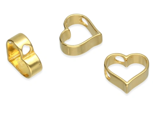 Zawieszka "serce ramka" 10,5 x 11,5 mm AG-925 [1szt.]