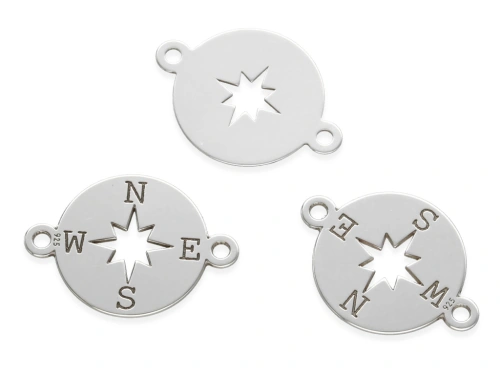 Łącznik "róża wiatrów" 18 x 13 mm AG-925 [1szt.]