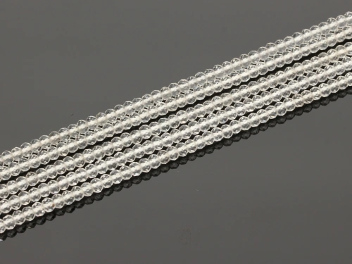 Kryształ górski oponka fasetowana  ok.3x2mm [~19cm]