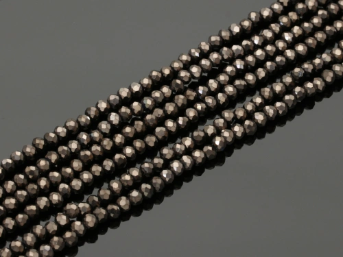 Kryształki kol. grafitowo-brązowy SP ok.4x3,2mm [~39cm]