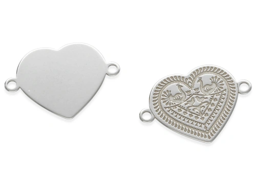 Łącznik "serce folk" 17,8 x 12,5 mm AG-925 [1szt.]