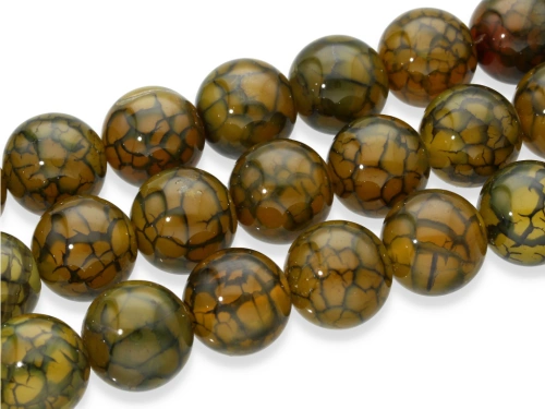 Agat crackle kulka ok.16mm [1szt.]