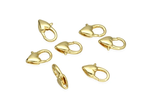 Karabińczyk z sercem 14x8,5mm [1szt.]