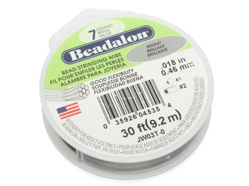 Linka Beadalon 0,46mm kol. stalowy [9,2m]