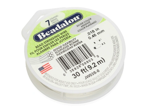 Linka Beadalon 0,46mm kol. srebrny [9,2m]