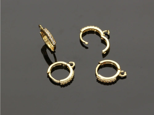 Bigle kajdanki z cyrkoniami 14x12mm [2szt.]