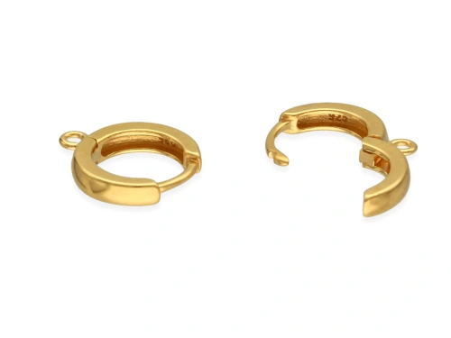 Bigle "kajdanki" 14,5 x 12 mm AG-925+Au [para]