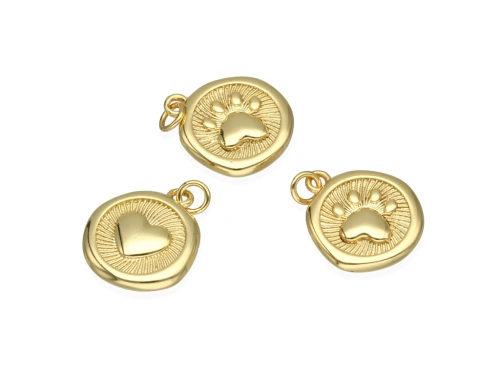 Zawieszka serce/łapka 13,5mm [1szt.]