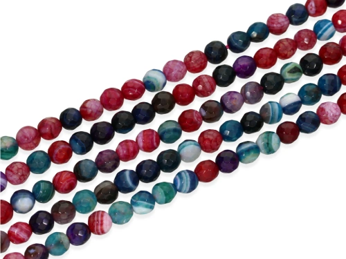 Agat turmalinowy kulka ok.6mm [~18cm]