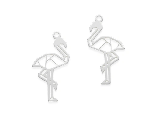 Zawieszka "flaming origami" 22,5 x 11,5 mm AG-925 [1szt.]