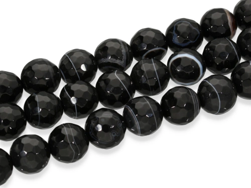 Sardonyks kulka fasetowana ok.12mm [~19cm]