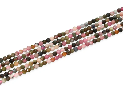 Turmalin mix kulka fasetowana ok.3mm [~19cm]