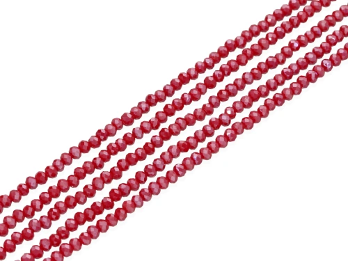 Kryształki kol. ciemny czerwony SP oponka ok.4,5x3,8mm [~37cm]