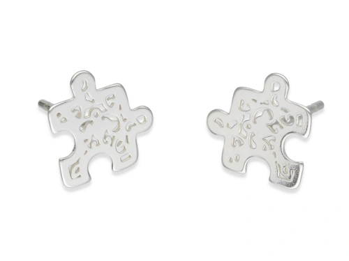 Sztyfty ażurowe "puzzle" 10 x 10 mm AG-925 [para]